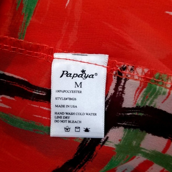 Open Back Tank Top M Sheer Chiffon Blouse Artsy - Picture 5 of 6